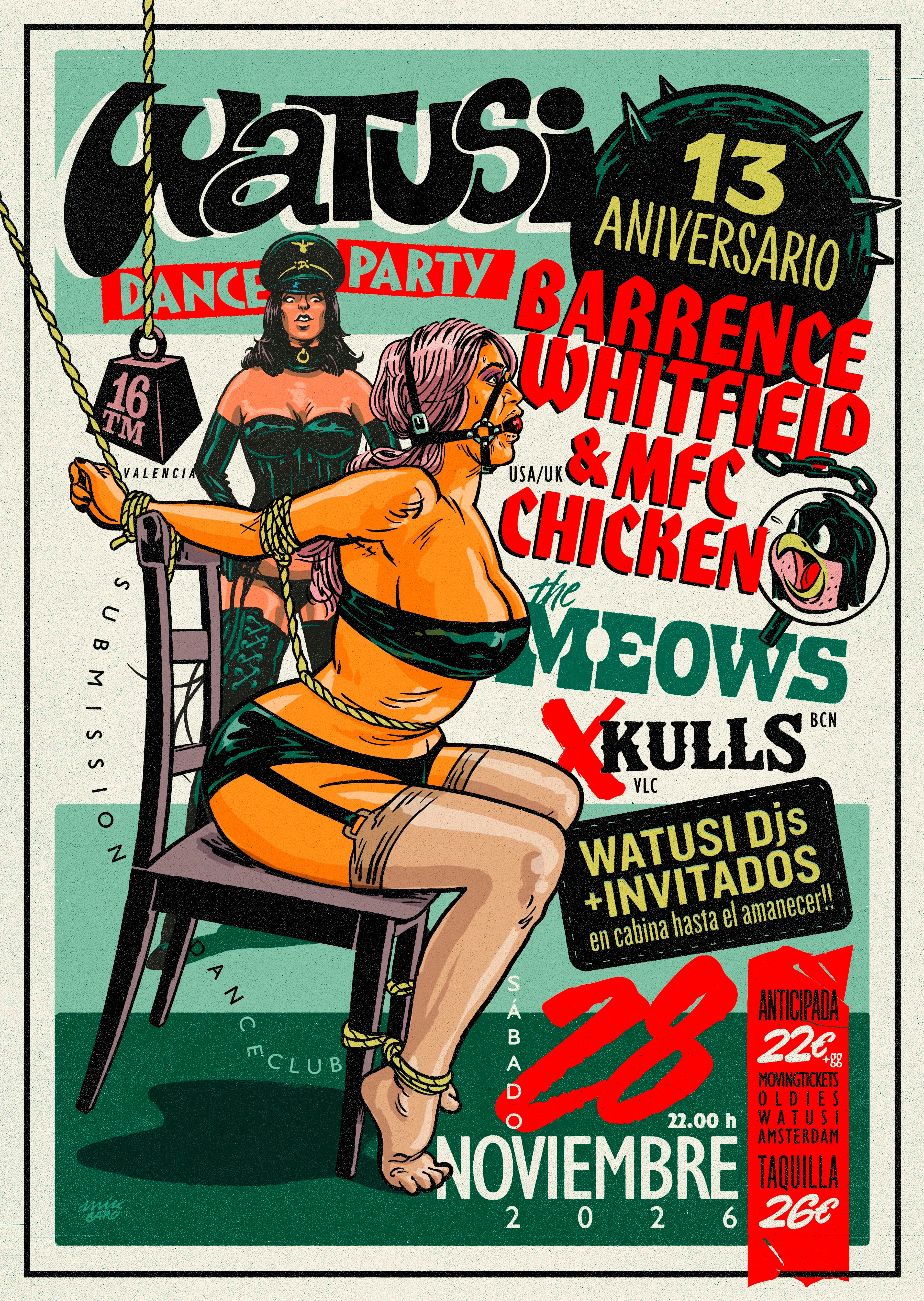 THE CHICKEN WHITFIELD EXPERIENCE + THE MEOWS + XKULLS
