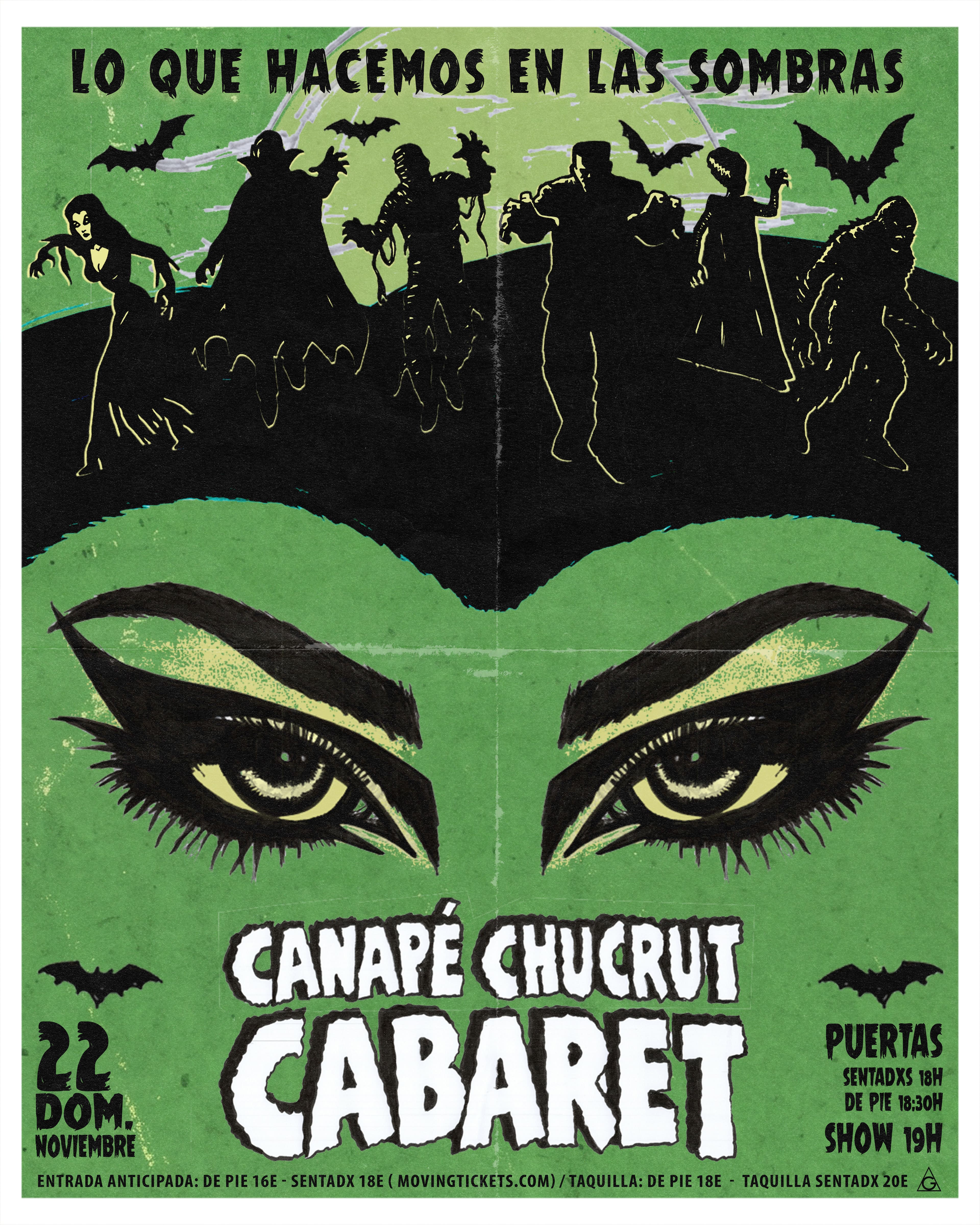 CANAPÉ CHUCRUT CABARET "LO QUE HACEMOS EN LAS SOMBRAS"