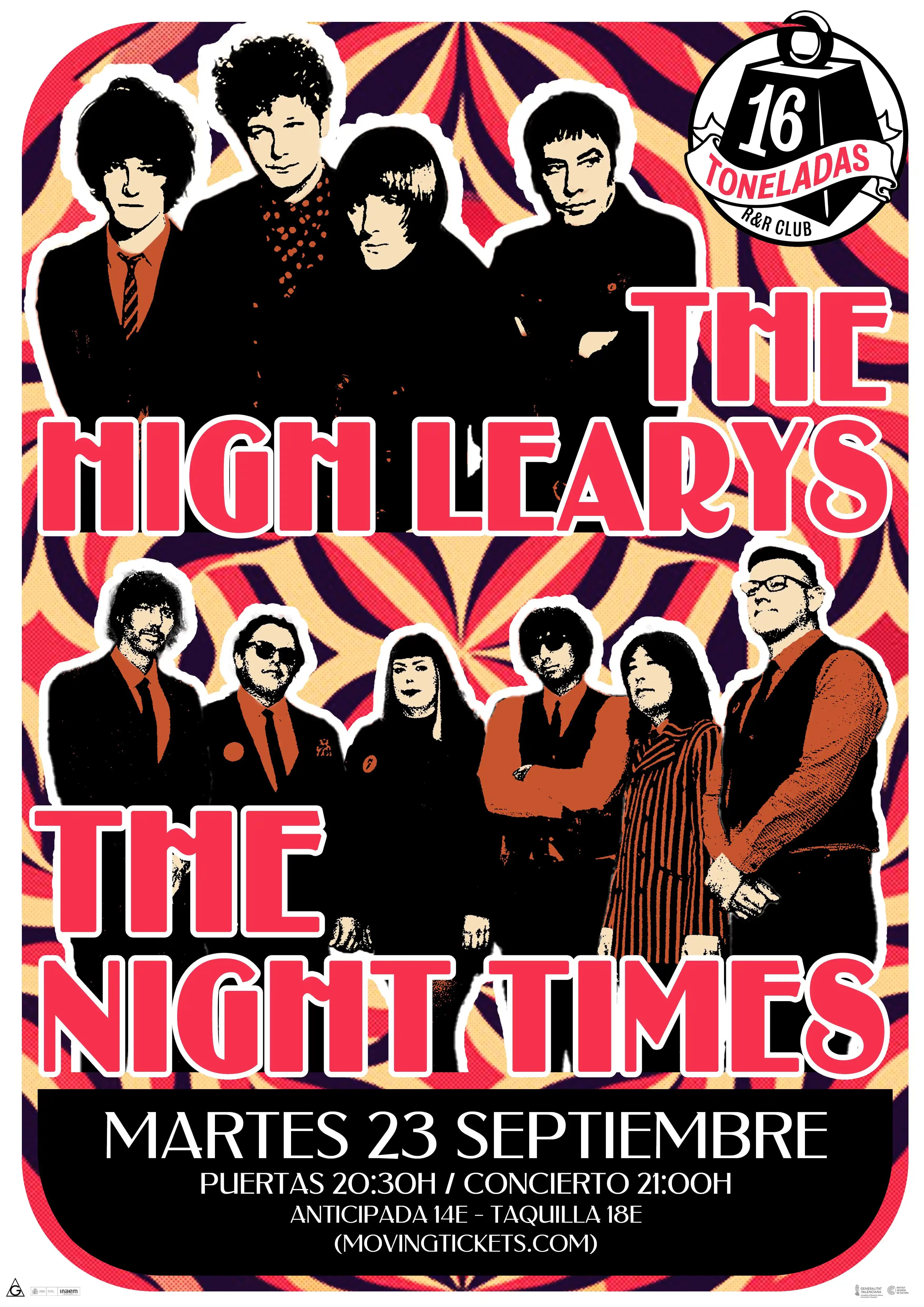 THE HIGH LEARYS +  THE NIGHT TIMES