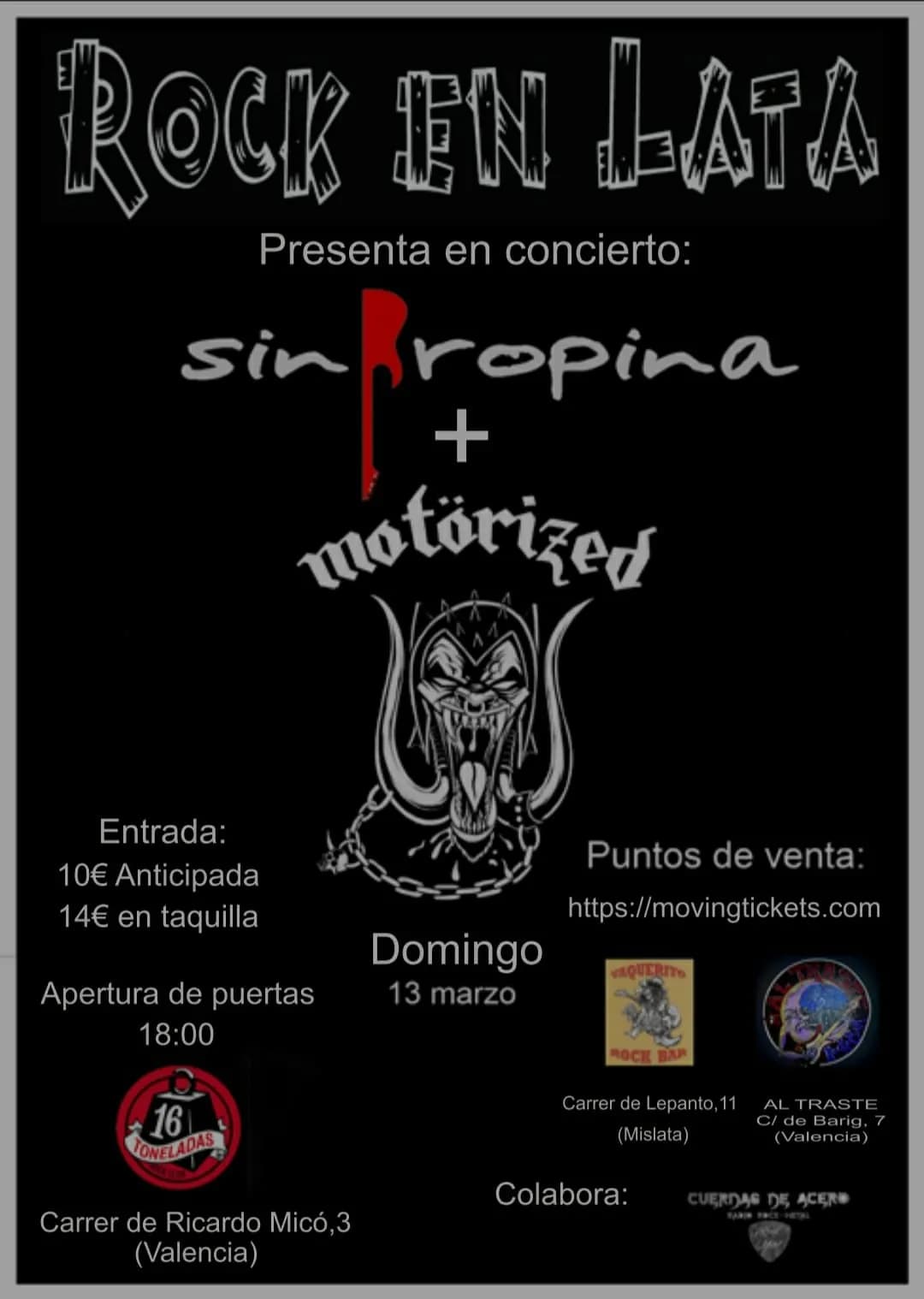 SIN PROPINA + MOTÖRIZED