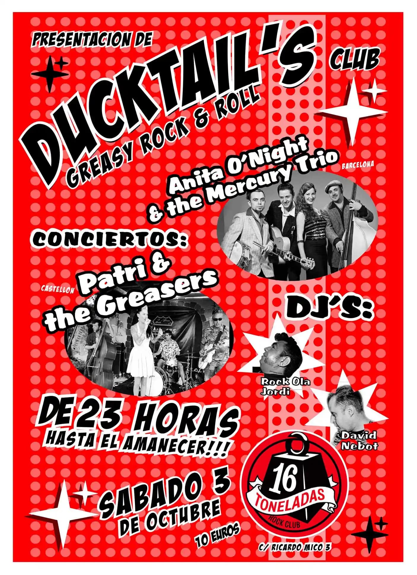 ANITA O'NIGHT & THE MERCURY TRIO + PATRI & THE GREASERS
