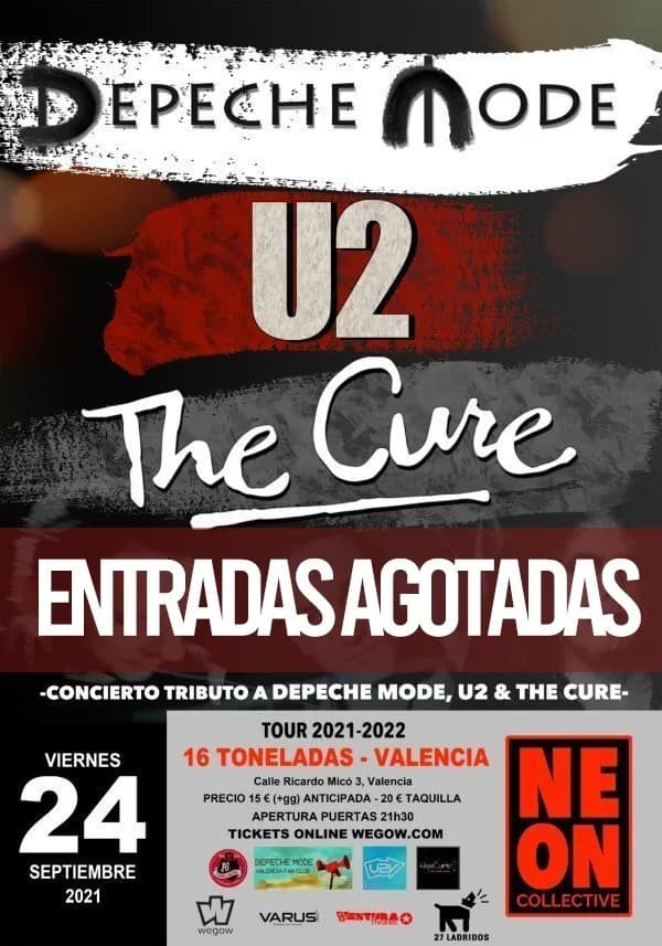 DEPECHE MODE + U2+ THE CURE tributes by NEON Collective