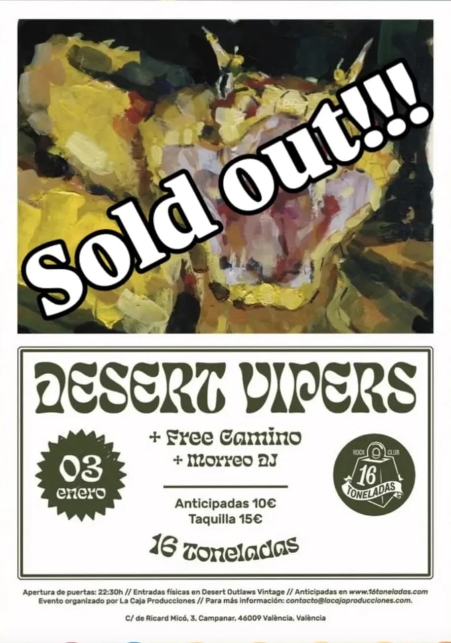 DESERT VIPERS + FREE CAMINO + MORREO DJ