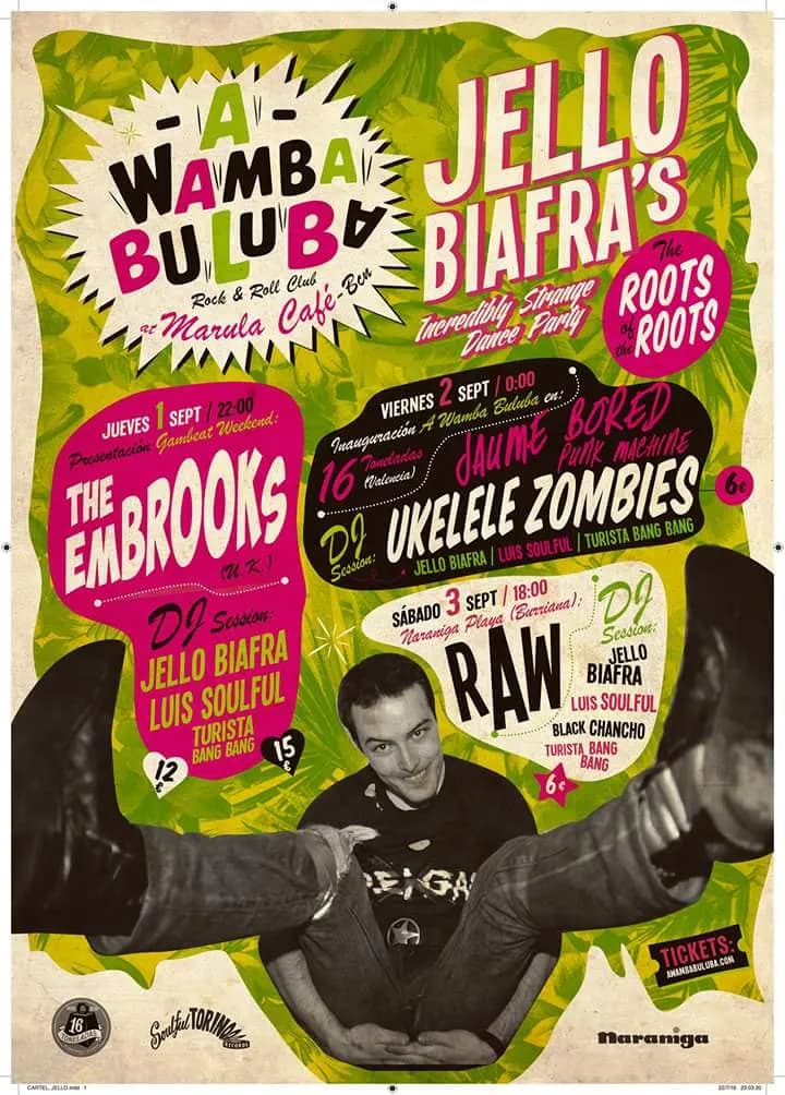 UKELELE ZOMBIES + JAUME BORED + JELLO BIAFRA Dj