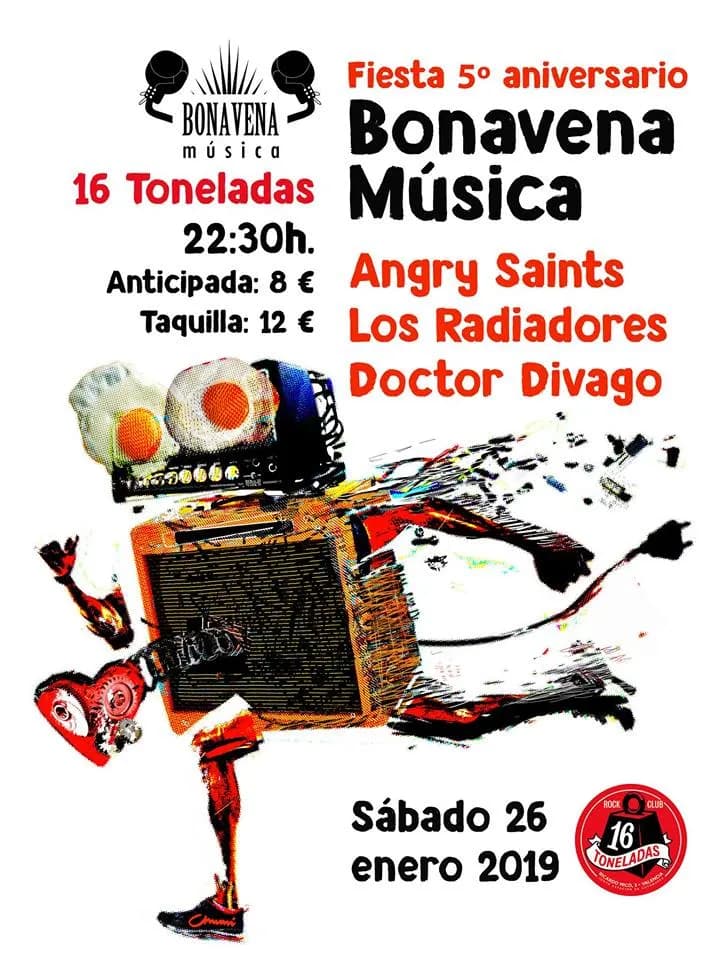 DOCTOR DIVAGO+ LOS RADIADORES + ANGRY SAINTS