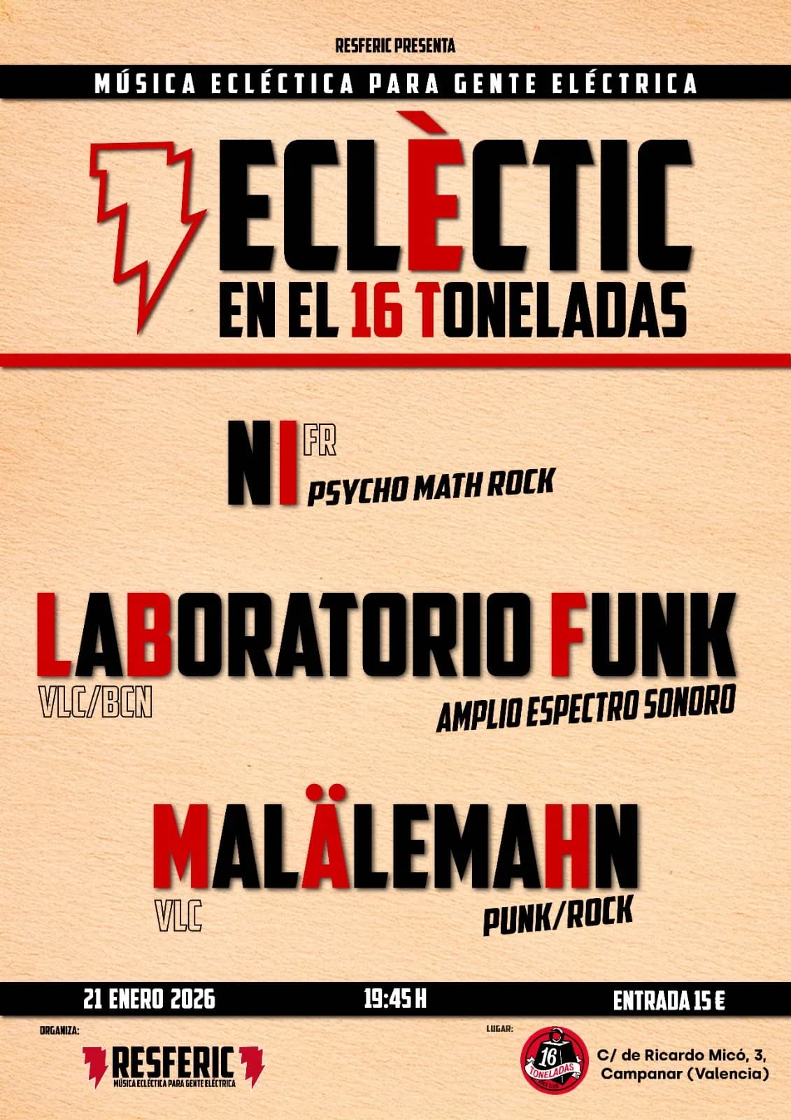 ECLÈCTIC: NI + LABORATORIO FUNK + MALÄLEMAHN