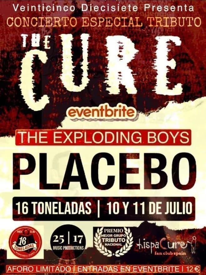 Especial tributo THE CURE + PLACEBO