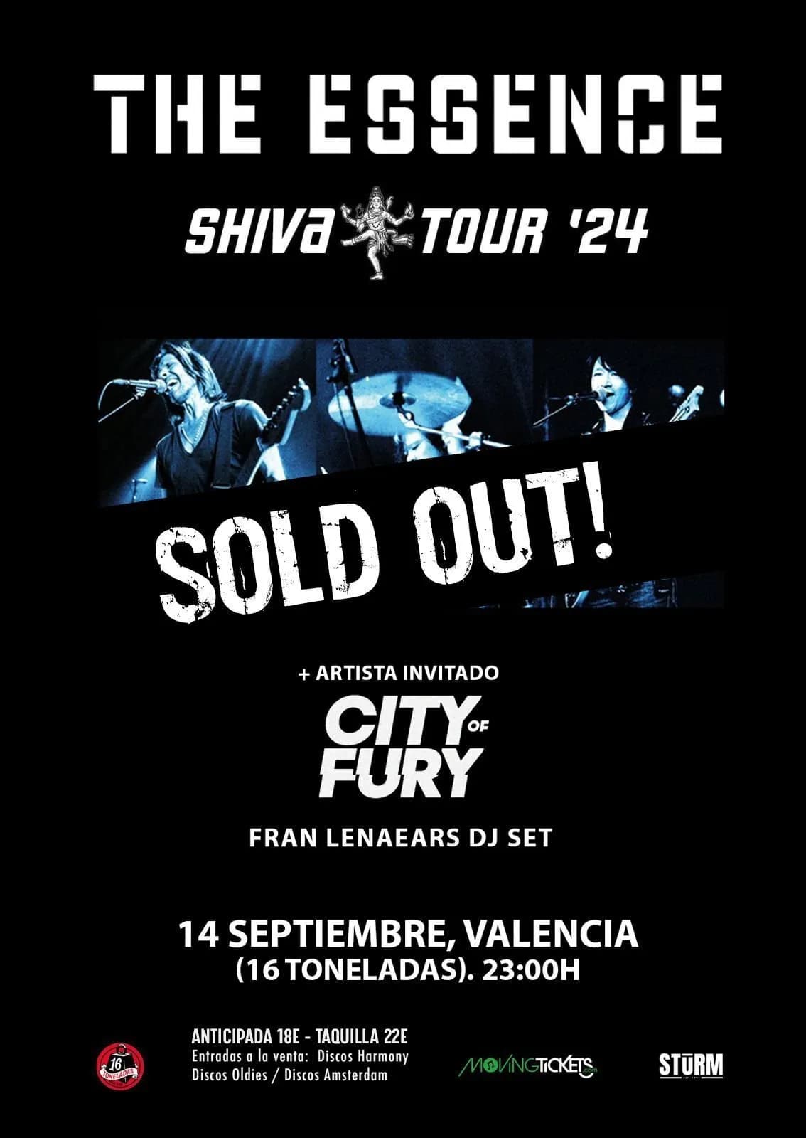 THE ESSENCE + CITY OF FURY + FRAN LENAERS DJ SET