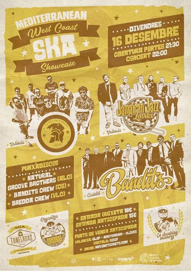 JAMAICAN JAZZ LOVERS + BANDITS + LA FRICATIVA SONORA