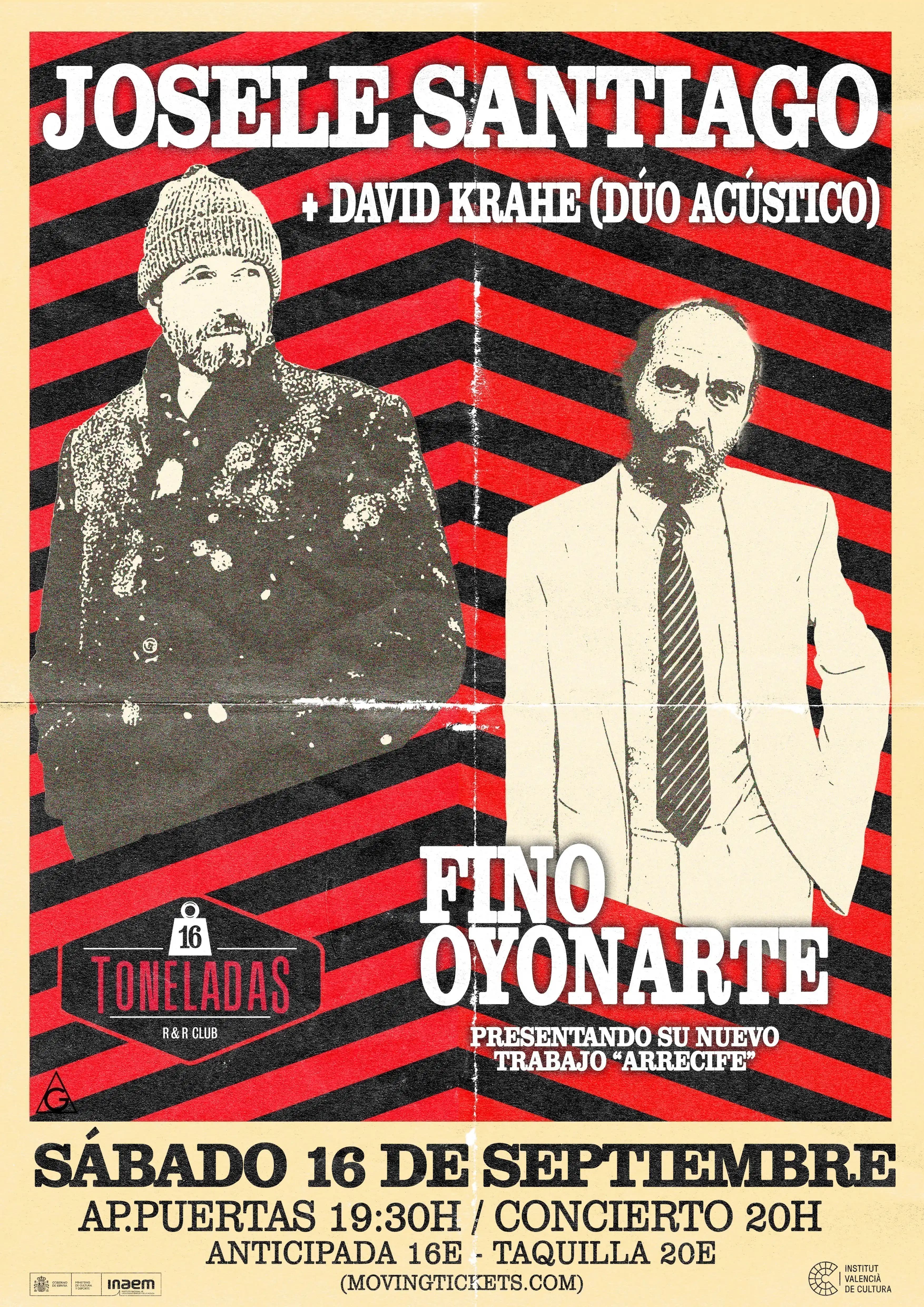 JOSELE SANTIAGO y DAVID KRAHE + FINO OYONARTE