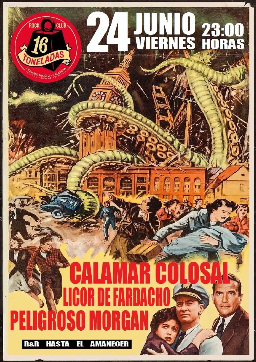 LICOR DE FARDACHO + PELIGROSO MORGAN + CALAMAR COLOSAL