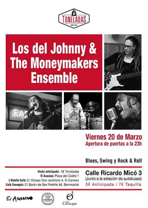 LOS DEL JOHNNY & THE MONEYMAKERS ENSEMBLE