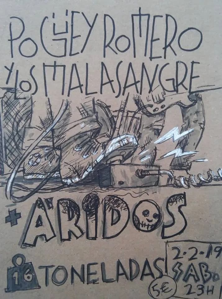 POGÜEY ROMERO Y LOS MALASANGRE + LOS ÁRIDOS