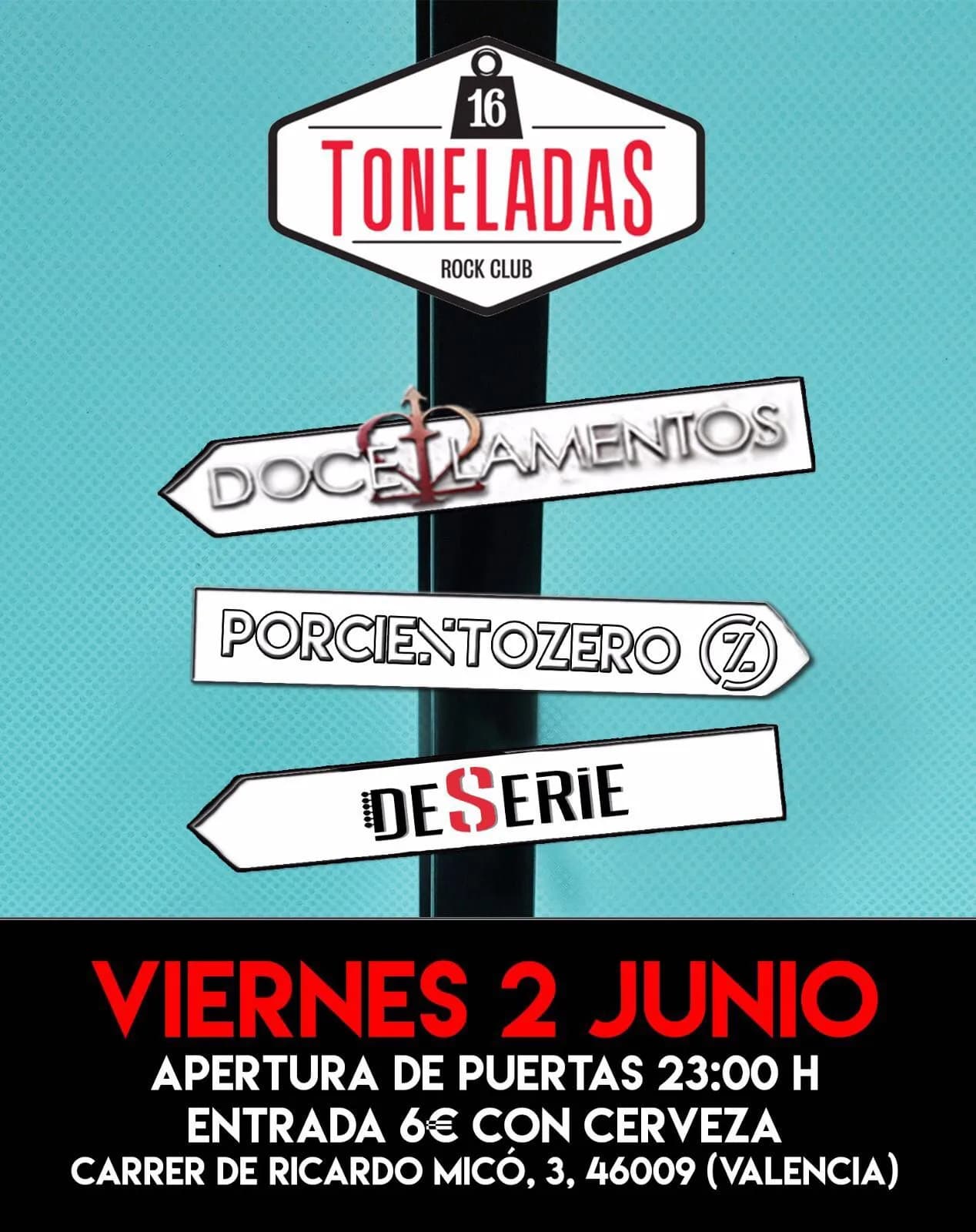 PORCIENTOZERO + DESERIE + DOCE LAMENTOS