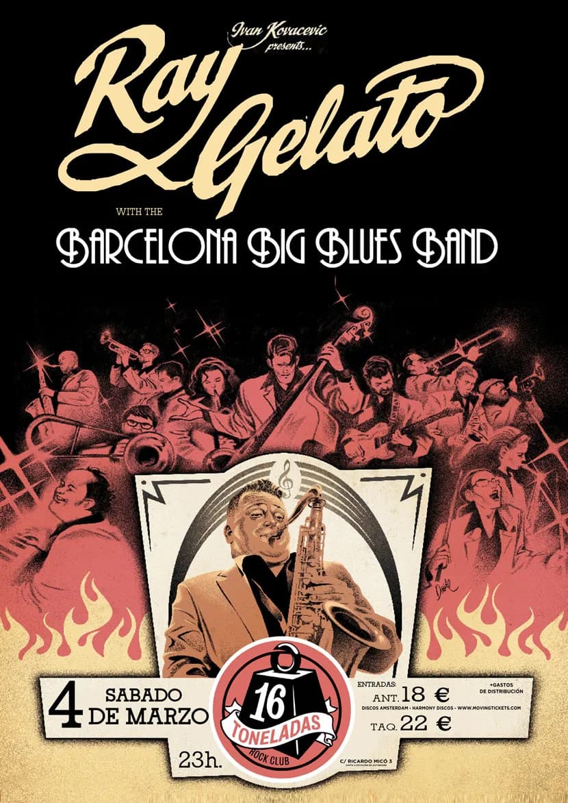 RAY GELATO with THE BARCELONA BIG BLUES BAND