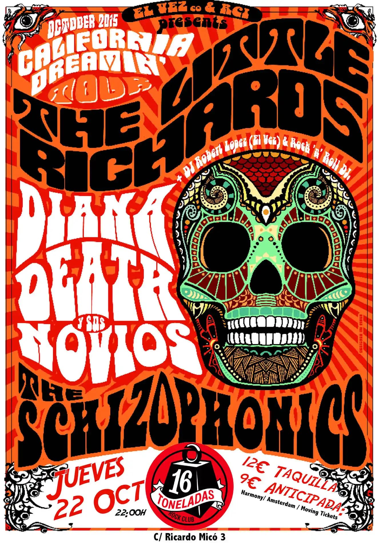THE LITTLE RICHARDS +ELVEZ +SCHITZOPHONICS +DIANA DEATH
