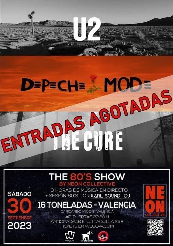 U2 +DEPECHE MODE + THE CURE tributes by NEON Collective