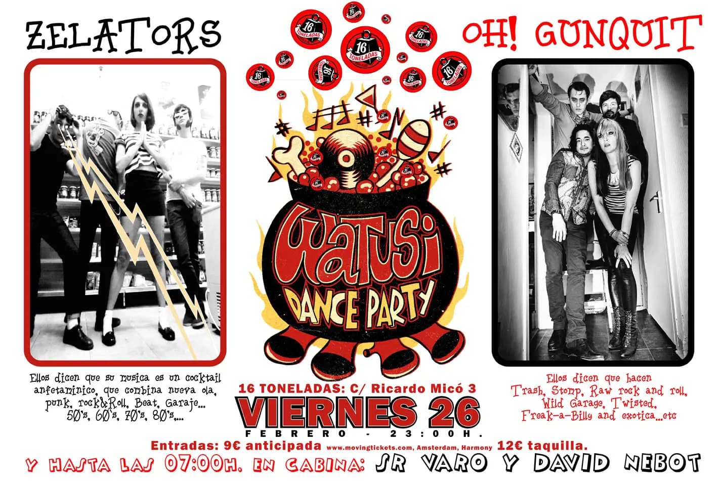 WATUSI DANCE PARTY: OH!GUNQUIT + ZELATORS