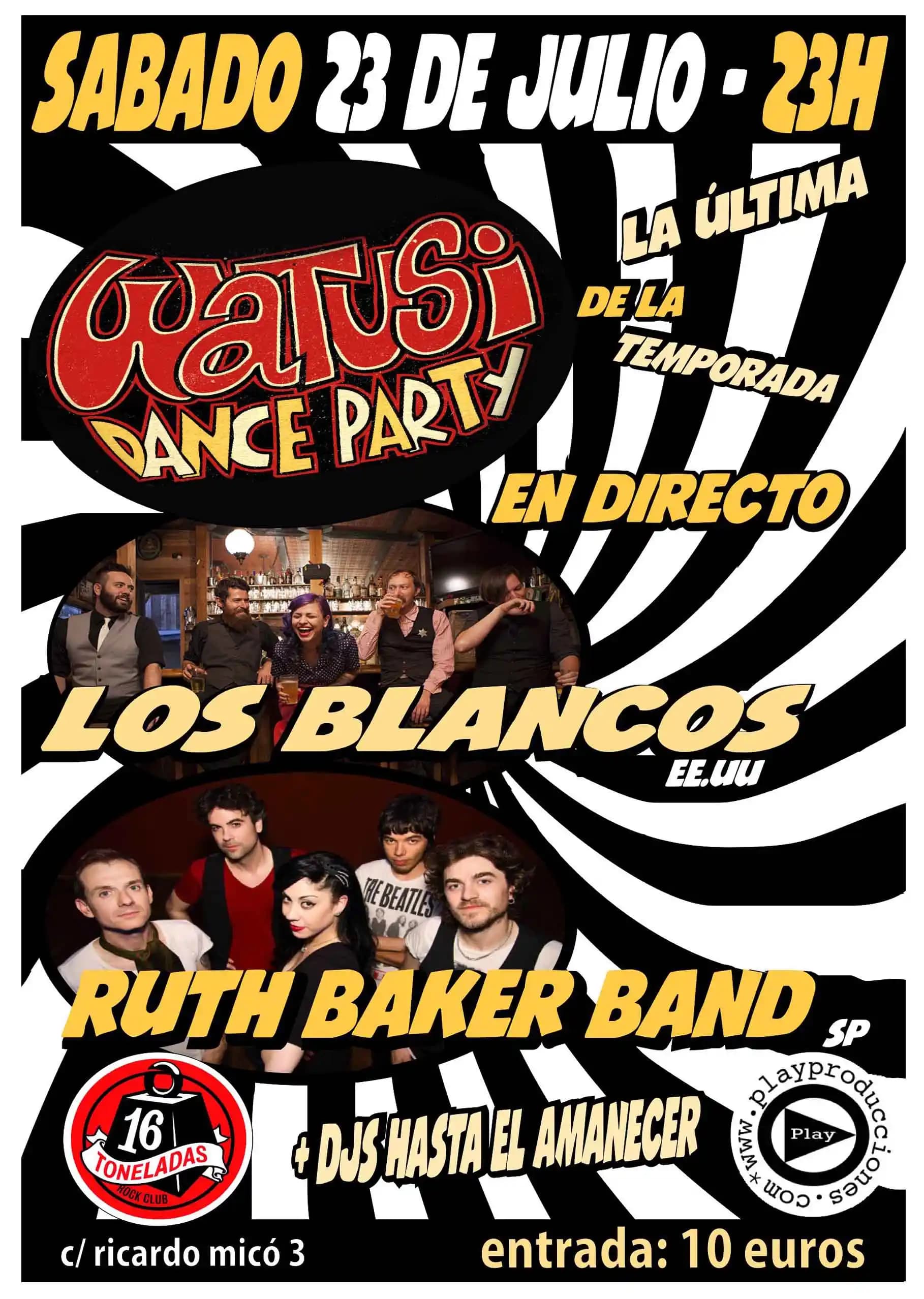 WATUSI DANCE PARTY: LOS BLANCOS + RUTH BAKER BAND