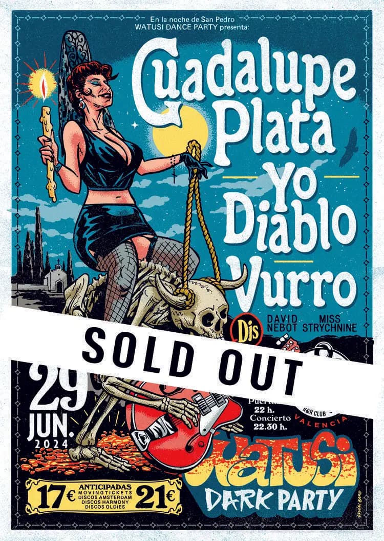 WATUSI DARK PARTY: GUADALUPE PLATA + VURRO + YO DIABLO